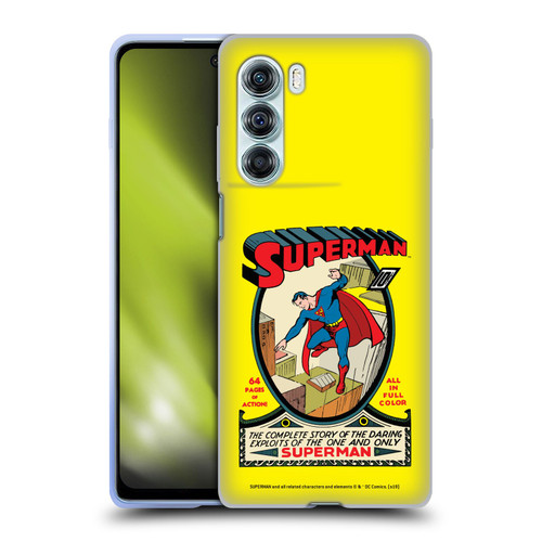 Superman DC Comics Famous Comic Book Covers Number 1 Soft Gel Case for Motorola Edge S30 / Moto G200 5G