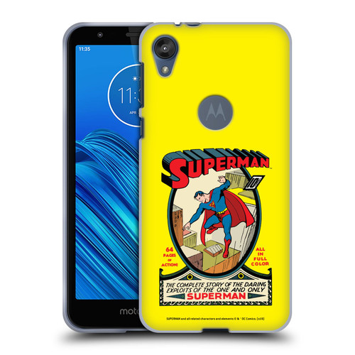 Superman DC Comics Famous Comic Book Covers Number 1 Soft Gel Case for Motorola Moto E6