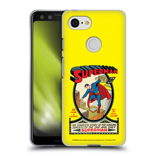 Superman DC Comics Famous Comic Book Covers Number 1 Soft Gel Case for Google Pixel 3