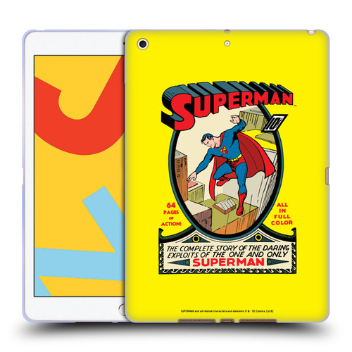 Superman DC Comics Famous Comic Book Covers Number 1 Soft Gel Case for Apple iPad 10.2 2019/2020/2021