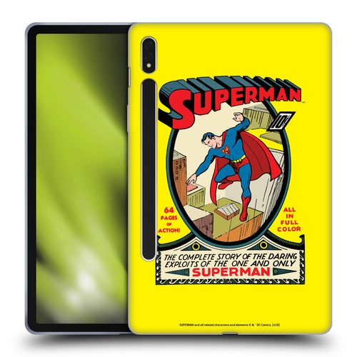 Superman DC Comics Famous Comic Book Covers Number 1 Soft Gel Case for Samsung Galaxy Tab S8