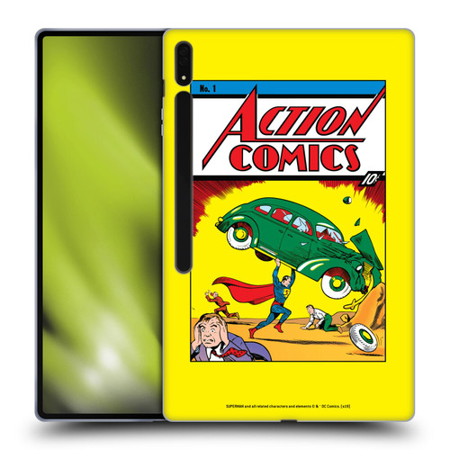 Superman DC Comics Famous Comic Book Covers Action Comics 1 Soft Gel Case for Samsung Galaxy Tab S8 Ultra