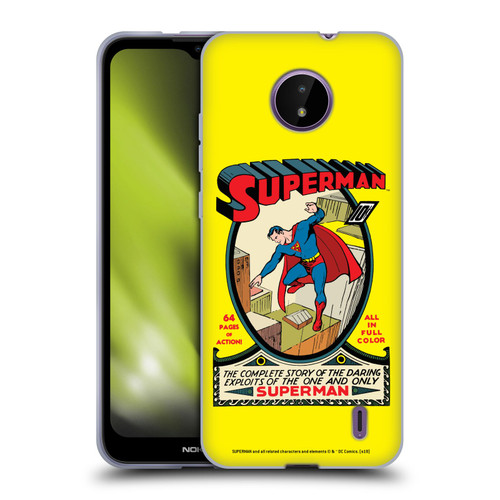 Superman DC Comics Famous Comic Book Covers Number 1 Soft Gel Case for Nokia C10 / C20
