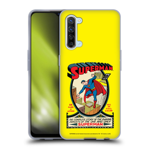 Superman DC Comics Famous Comic Book Covers Number 1 Soft Gel Case for OPPO Find X2 Lite 5G