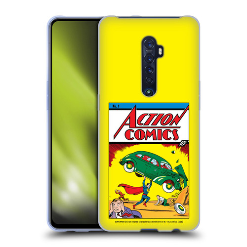 Superman DC Comics Famous Comic Book Covers Action Comics 1 Soft Gel Case for OPPO Reno 2