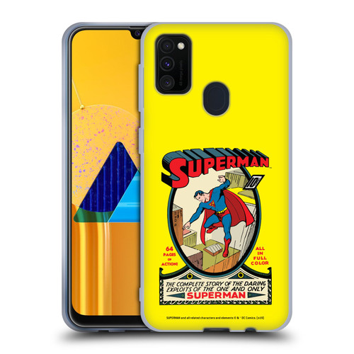 Superman DC Comics Famous Comic Book Covers Number 1 Soft Gel Case for Samsung Galaxy M30s (2019)/M21 (2020)