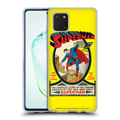 Superman DC Comics Famous Comic Book Covers Number 1 Soft Gel Case for Samsung Galaxy Note10 Lite