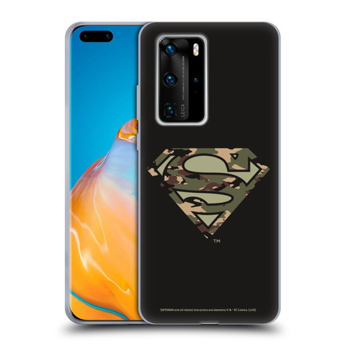 Superman DC Comics Logos Camouflage Soft Gel Case for Huawei P40 Pro / P40 Pro Plus 5G