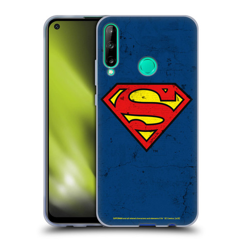 Superman DC Comics Logos Distressed Look Soft Gel Case for Huawei P40 lite E