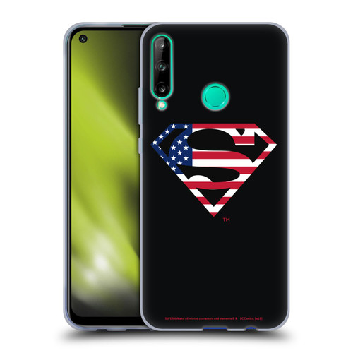 Superman DC Comics Logos U.S. Flag 2 Soft Gel Case for Huawei P40 lite E