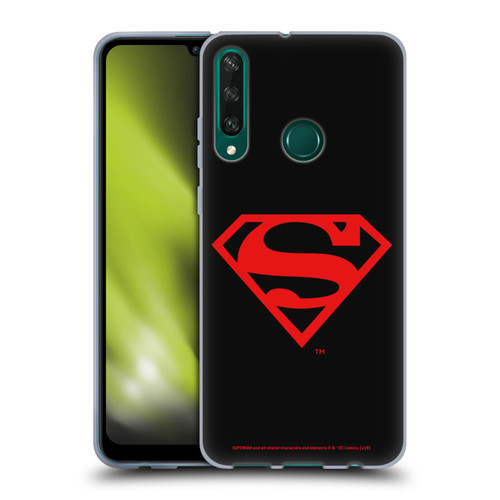 Superman DC Comics Logos Black And Red Soft Gel Case for Huawei Y6p