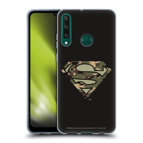 Superman DC Comics Logos Camouflage Soft Gel Case for Huawei Y6p