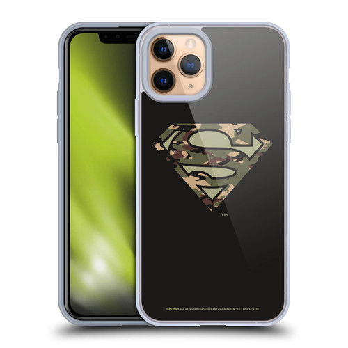 Superman DC Comics Logos Camouflage Soft Gel Case for Apple iPhone 11 Pro & MagSafe