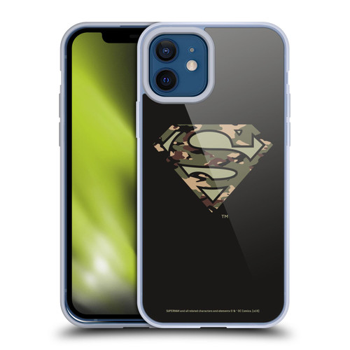 Superman DC Comics Logos Camouflage Soft Gel Case for Apple iPhone 12 / iPhone 12 Pro & MagSafe