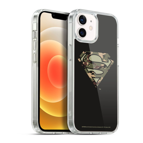 Superman DC Comics Logos Camouflage Soft Gel Case for Apple iPhone 12 / iPhone 12 Pro & MagSafe