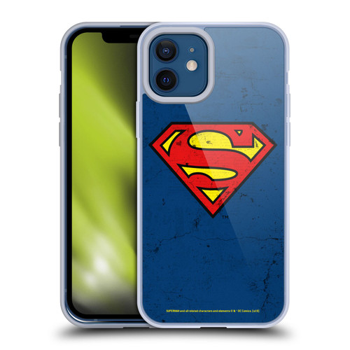 Superman DC Comics Logos Distressed Look Soft Gel Case for Apple iPhone 12 / iPhone 12 Pro & MagSafe