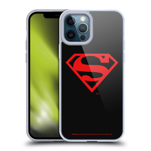 Superman DC Comics Logos Black And Red Soft Gel Case for Apple iPhone 12 Pro Max & MagSafe