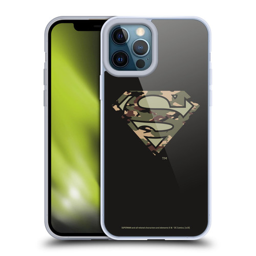 Superman DC Comics Logos Camouflage Soft Gel Case for Apple iPhone 12 Pro Max & MagSafe