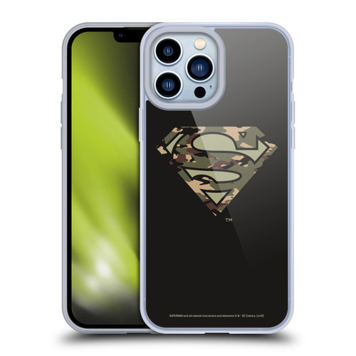 Superman DC Comics Logos Camouflage Soft Gel Case for Apple iPhone 13 Pro Max & MagSafe