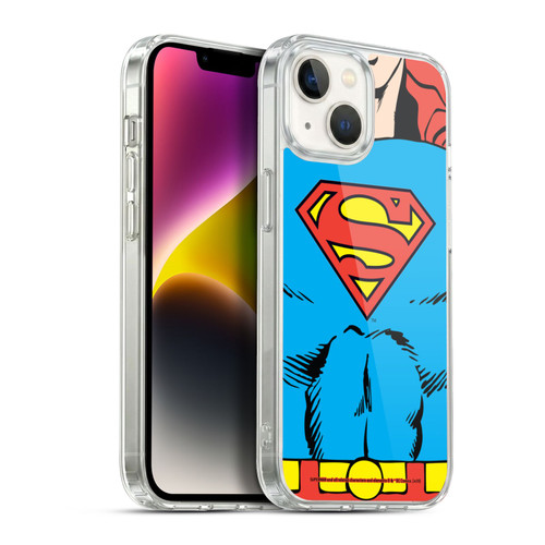 Superman DC Comics Logos Classic Costume Soft Gel Case for Apple iPhone 14