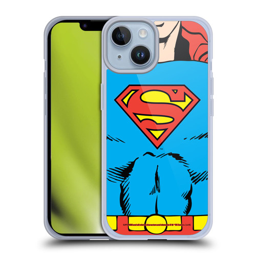 Superman DC Comics Logos Classic Costume Soft Gel Case for Apple iPhone 14