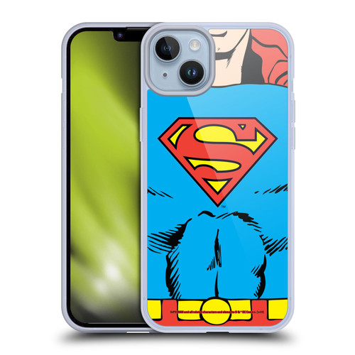 Superman DC Comics Logos Classic Costume Soft Gel Case for Apple iPhone 14 Plus & MagSafe