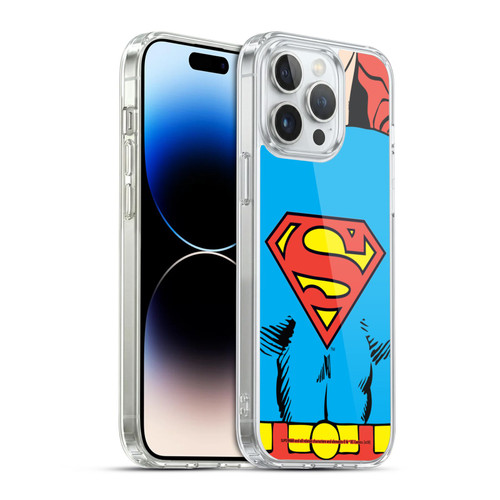 Superman DC Comics Logos Classic Costume Soft Gel Case for Apple iPhone 14 Pro Max & MagSafe