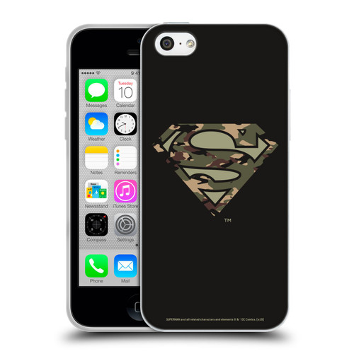 Superman DC Comics Logos Camouflage Soft Gel Case for Apple iPhone 5c