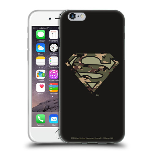 Superman DC Comics Logos Camouflage Soft Gel Case for Apple iPhone 6 / iPhone 6s