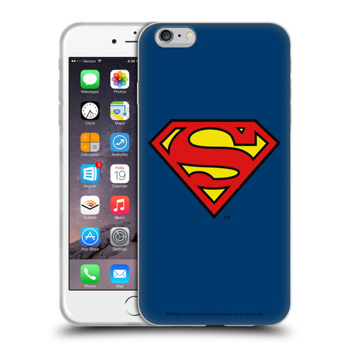 Superman DC Comics Logos Classic Soft Gel Case for Apple iPhone 6 Plus / iPhone 6s Plus