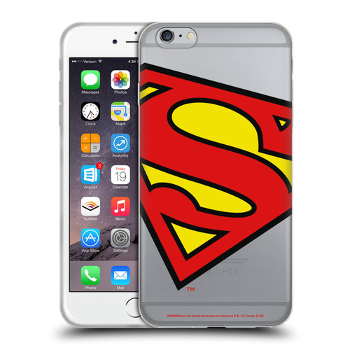 Superman DC Comics Logos Oversized Soft Gel Case for Apple iPhone 6 Plus / iPhone 6s Plus