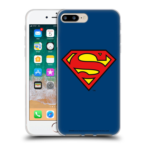 Superman DC Comics Logos Classic Soft Gel Case for Apple iPhone 7 Plus / iPhone 8 Plus