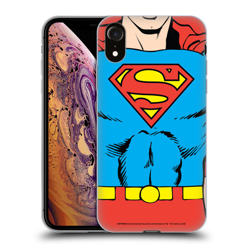 Superman DC Comics Logos Classic Costume Soft Gel Case for Apple iPhone XR