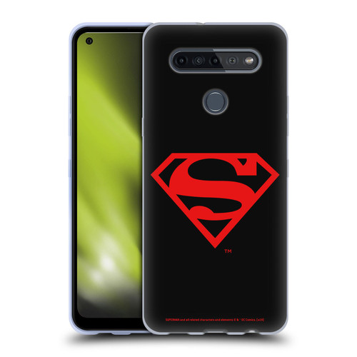 Superman DC Comics Logos Black And Red Soft Gel Case for LG K51S