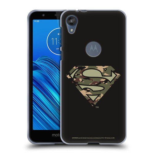 Superman DC Comics Logos Camouflage Soft Gel Case for Motorola Moto E6