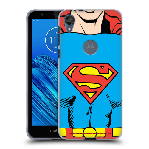 Superman DC Comics Logos Classic Costume Soft Gel Case for Motorola Moto E6