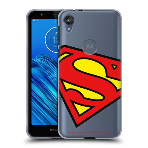 Superman DC Comics Logos Oversized Soft Gel Case for Motorola Moto E6