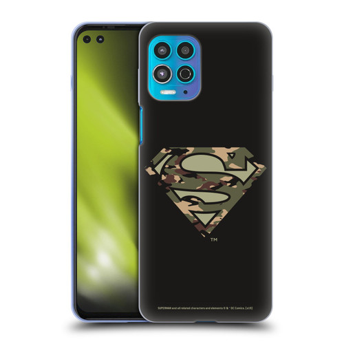 Superman DC Comics Logos Camouflage Soft Gel Case for Motorola Moto G100