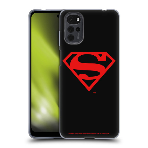 Superman DC Comics Logos Black And Red Soft Gel Case for Motorola Moto G22