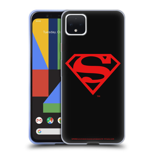 Superman DC Comics Logos Black And Red Soft Gel Case for Google Pixel 4 XL