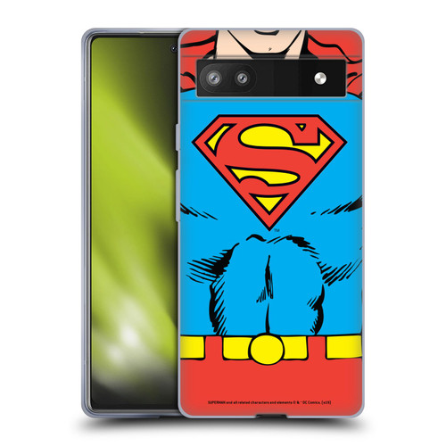 Superman DC Comics Logos Classic Costume Soft Gel Case for Google Pixel 6a