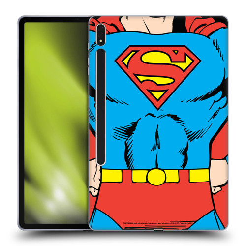Superman DC Comics Logos Classic Costume Soft Gel Case for Samsung Galaxy Tab S8 Plus