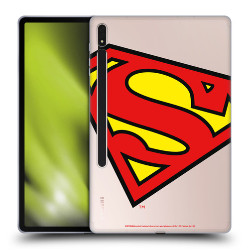 Superman DC Comics Logos Oversized Soft Gel Case for Samsung Galaxy Tab S8 Plus