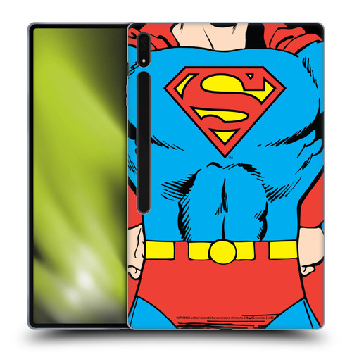 Superman DC Comics Logos Classic Costume Soft Gel Case for Samsung Galaxy Tab S8 Ultra