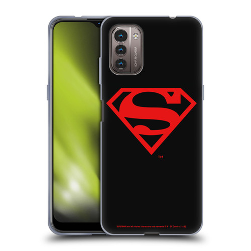 Superman DC Comics Logos Black And Red Soft Gel Case for Nokia G11 / G21