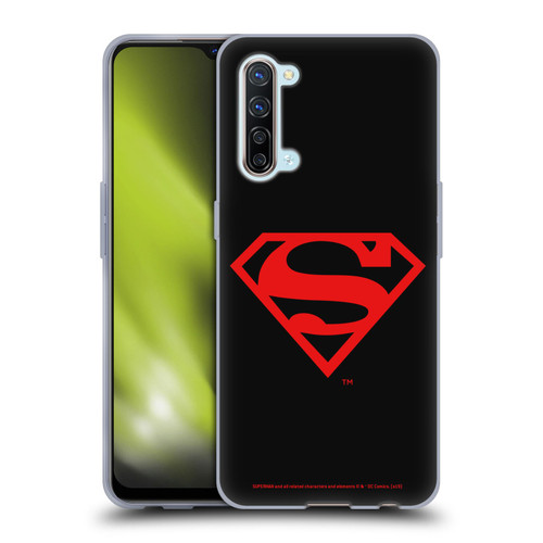 Superman DC Comics Logos Black And Red Soft Gel Case for OPPO Find X2 Lite 5G