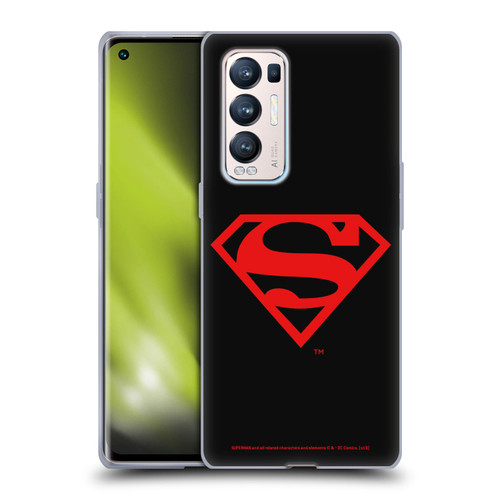 Superman DC Comics Logos Black And Red Soft Gel Case for OPPO Find X3 Neo / Reno5 Pro+ 5G