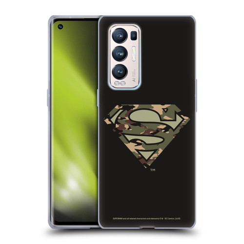 Superman DC Comics Logos Camouflage Soft Gel Case for OPPO Find X3 Neo / Reno5 Pro+ 5G