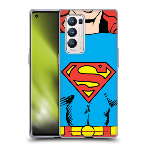 Superman DC Comics Logos Classic Costume Soft Gel Case for OPPO Find X3 Neo / Reno5 Pro+ 5G