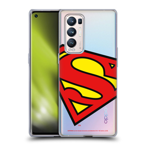 Superman DC Comics Logos Oversized Soft Gel Case for OPPO Find X3 Neo / Reno5 Pro+ 5G